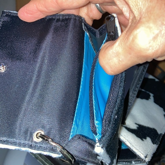 Nine West faux fur cow pattern purse/shoulder bag and wallet - Picture 8 of 10